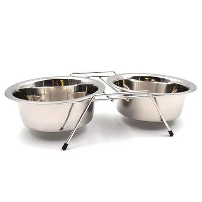 Pets Empire Pet Feeder for Dogs & Cats | Dog Bowl Stand for Large Dogs (900ml X 2 Bowl)