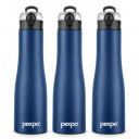 PEXPO Monaco 1000 ISI Certified Stainless Steel Fridge Cooling/Sports Sipper Water Bottle, 970ml, Denim Blue, Pack of 3 ...