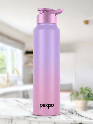 Pexpo Purple & Pink Colourblocked Stainless Steel Single Wall Vacuum Water Bottle-1 L