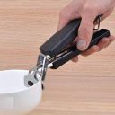 Peyx Anti Heat Bowl clamp Holder Stainless Steel Dish Tray Clip Kitchen Accessories Scald Plate Take Bowl Dish Pot Holder Carrier Clamp Clip Handle - 1 Piece Color Black...
