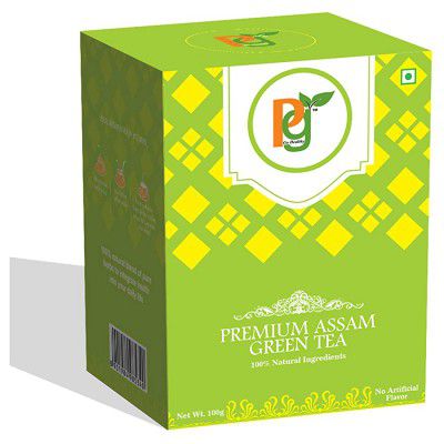 PG Premium Assam Green Tea 100 Gram Box Bag 100 g