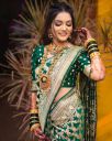 PHEASANT Woven Kanjivaram Jacquard, Art Silk Saree  (Green)...