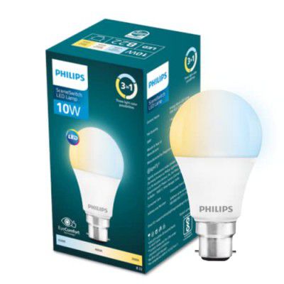 PHILIPS 10-watt LED Bulb | 3 Colors in 1 LED Bulb | Scene Switch Bulb for Home & Decoration | Color: Tunable White