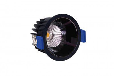 PHILIPS 12W Round COB LED Spotlight | Decorative Gun Metal Reflector LED Ceiling COB Light for Home & Decoration | Cut Out: 2.91inch,Warm White,Pack of 1