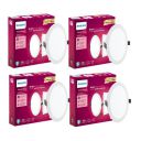 Philips 15W Round AP Plus UltraGlow LED DL Recessed LED Panel Ceiling Light (Pack of 4,Warm White)...