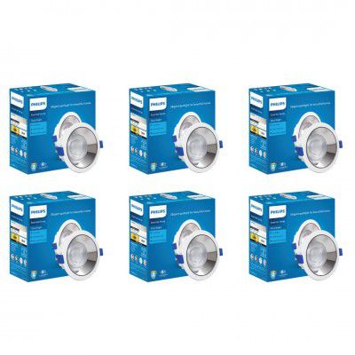 PHILIPS 18 Watt Chrome Reflector LED Ceiling COB Round Spot Light with Focused Beam 