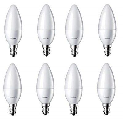 PHILIPS 2.7-Watt 250-lumen Frosted Candle E14 Base (Cool White, Pack of 10 )