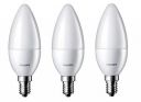 Philips 2.7-Watt 250-lumen Frosted Candle E14 Base (Cool White, Pack of 3) ...