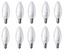 Philips 2.7-Watt 250-lumen Frosted Candle E14 Base (Cool White, Pack of 10)...