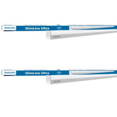 PHILIPS 20-watt LED Batten/Tubelight | Slimline Ultra Compact 4-ft LED Batten | Natural White, Pack of 2