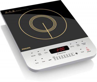 PHILIPS 2100 W Induction Cooktop Push Button (Black, HD4928/01)