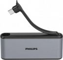 PHILIPS 4 in 1 USB DLK5527C/00 USB Hub (Grey)...