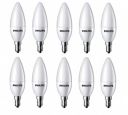 PHILIPS 4-Watt 400-lumen Frosted Candle E14 Base (Cool White, Pack of 10)...