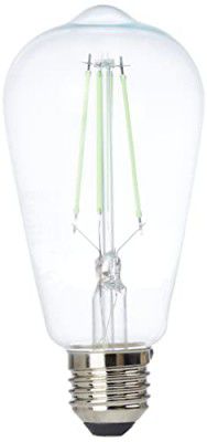 PHILIPS 4-watt E27 ST64 LED Glass Amber Filament Bulb | Decorative LED Bulb for Home Decoration | Green, Pack of 4