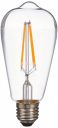 Philips 4-watt E27 ST64 LED Glass Amber Filament Bulb | Decorative LED Bulb for Home Decoration | Orange, Pack of 4...