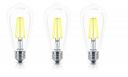 Philips 4-watt E27 ST64 LED Glass Filament Bulb | Decorative LED Bulb for Home Decoration | Warm White/Golden Yellow, Pack of 3...