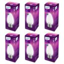 PHILIPS 4-watt Filament Candle LED Bulb | Diffused Candle Bulb for Home & Decoration | Bulb Base: E27, Cool White | Pack of 6...
