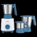 PHILIPS 500 Watt 3 Jars Mixer Grinder (Overload Protection, White/Blue)...