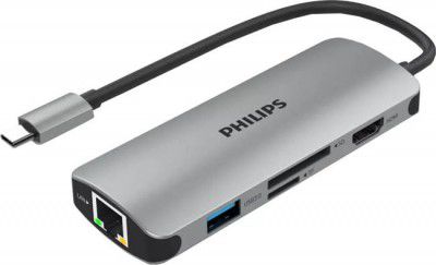 PHILIPS 6 in 1 USB DLK5526CG/11 USB Hub (Grey)