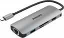 PHILIPS 6 in 1 USB DLK5526CG/11 USB Hub (Grey)...