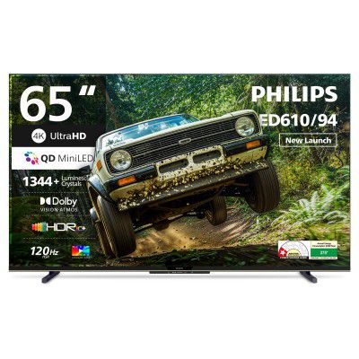 Philips (65") QLED MINI LED Smart Frameless Google TV 65MLED610/94