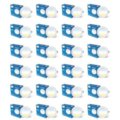 PHILIPS 6W AstraGlow 3in1 LED Downlight | Ultra Bright Slim Panel Light | Pack of 24