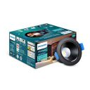 PHILIPS 7 Watt Black Reflector LED Ceiling COB Round Spot Light with Adjustable Tilt | Cut out: 67mm | Cool Day Light, Pack of 1 (Glide Spot)...