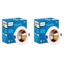 PHILIPS 7-Watt JB Rose Gold LED Spot Light | DecoBright LED Spot Light With 3 inch Cut-out For Home & Decoration | Colour : Cool Day Light, Pack of 2...