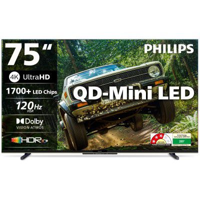 Philips (75") 4K Ultra HD QLED Smart QD-Mini LED Google TV 75MLED610/94