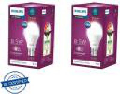 PHILIPS 8.5 W Round B22 LED Bulb  (White, Pack of 2)