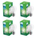 PHILIPS 9-watt LED Clear Glass Light Bulb | Bulb Base: E27, 850 Lumen Full Glow Clear LED Bulb for Home Decoration | Crystral White, Pack of 4...