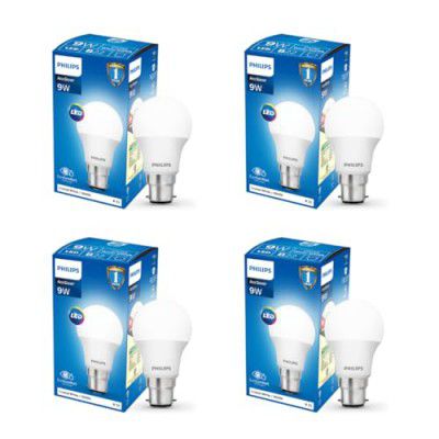 Philips 9-Watts Multipack B22 LED Cool Day White LED Bulb, Pack of 4