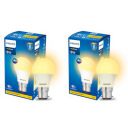 PHILIPS 9W B22 LED Warm White/Yellow Bulb, Pack of 2...