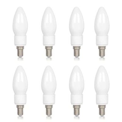 Philips Ace Saver 2.7W E14 LED Glass Candle Bulb | Candle Bulb for Home Decoration | Cool White, Pack of 8