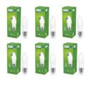 Philips Ace Saver 2.7W E27 LED Glass Candle Bulb | Candle Bulb for Home Decoration | Cool White, Pack of 6...