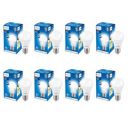 Philips Ace Saver Base E27 9-Watt LED Lamp (Pack of 8, White)...
