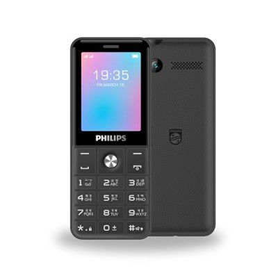 Philips All-New E2221 Sleek & Stylish |Keypad Mobile with 2.4" Screen|2500 MAH Battery | 2030mm Speaker| Wireless FM | Bright Torch| Digital Camera|Cool Gray