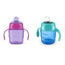 Philips Avent Classic Soft Spout Cup, 200ml (Pink/Purple) & Philips Avent Classic Soft Spout Cup, 200ml (Green/Blue)...