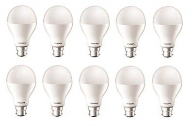Philips Base B22 17-Watt Glass LED Bulb (Pack of 10)