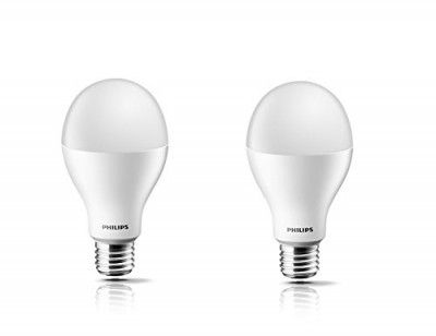 PHILIPS Base E27 7-Watt E27 Base LED Bulb (Crystal White) - Pack of 2