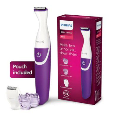 Philips Body Trimmer for Women, Skin Safe with Rounded Tips, 2in1 Trim I 2 Year Warranty - BRT383/15
