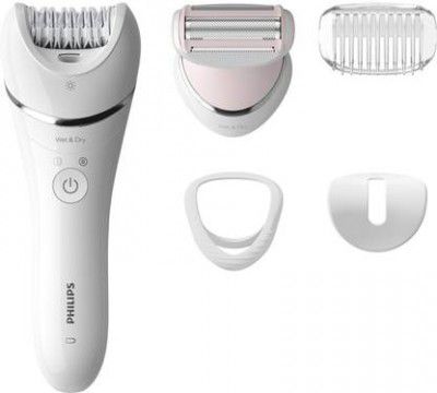 PHILIPS BRE710/00 Cordless Epilator  (White, Silver)