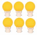 PHILIPS Deco Mini Base B22 0.5-Watt LED Bulb (Pack of 6, Yellow)...