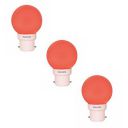 Philips Deco Mini Base B22 0.5-Watt LED Bulb (Pack of 3, Red)...