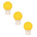 Philips Deco Mini Base B22 0.5-Watt LED Bulb (Pack of 3, Yellow)...