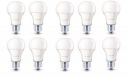 PHILIPS E27 7-Watt LED Bulbs WW (Pack of 10, Warm White)...