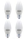 Philips E27 Frosted Candle 400-Lumen Decorative Wall Lights (4W, Pack of 4, White)...