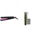 PHILIPS HP8302 Selfie Straightener Philips QP2525/10 Cordless OneBlade Hybrid Trimmer and Shaver  ...