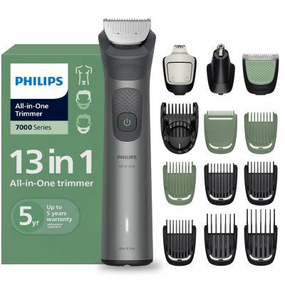 Philips India's No.1 Men's Trimmer* | Ultimate Precision | BeardSense Technology- Scans 125x/sec, adapts to density | 5yr warranty* | MG7922