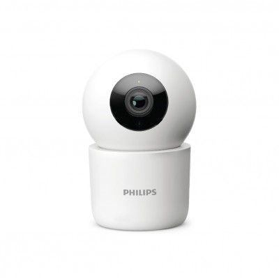 PHILIPS Indoor 360° 3 MP 2K Resolution WiFi Security Camera | Pan, Tilt & Zoom (PTZ) | 2 Way Talk | Motion & Sound Detection | Enhanced Night Vision| 2 Year Warranty